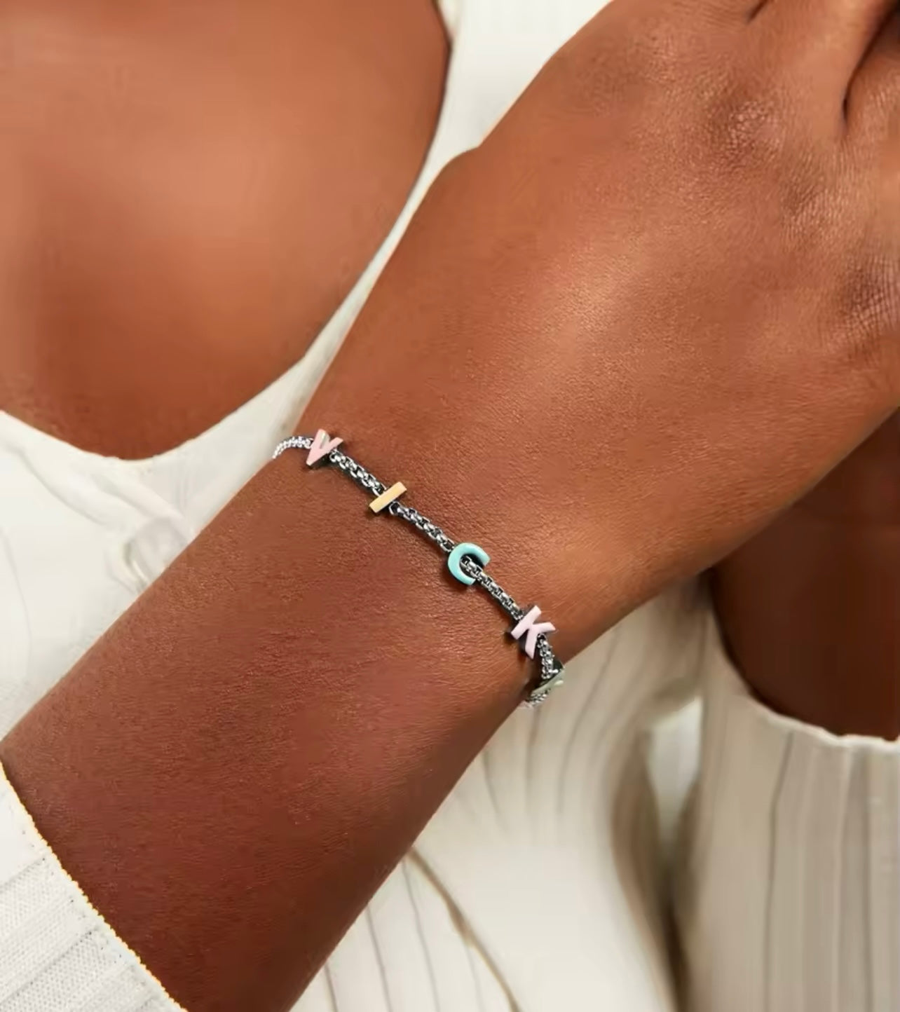 Personalised Alia Slider Bracelet