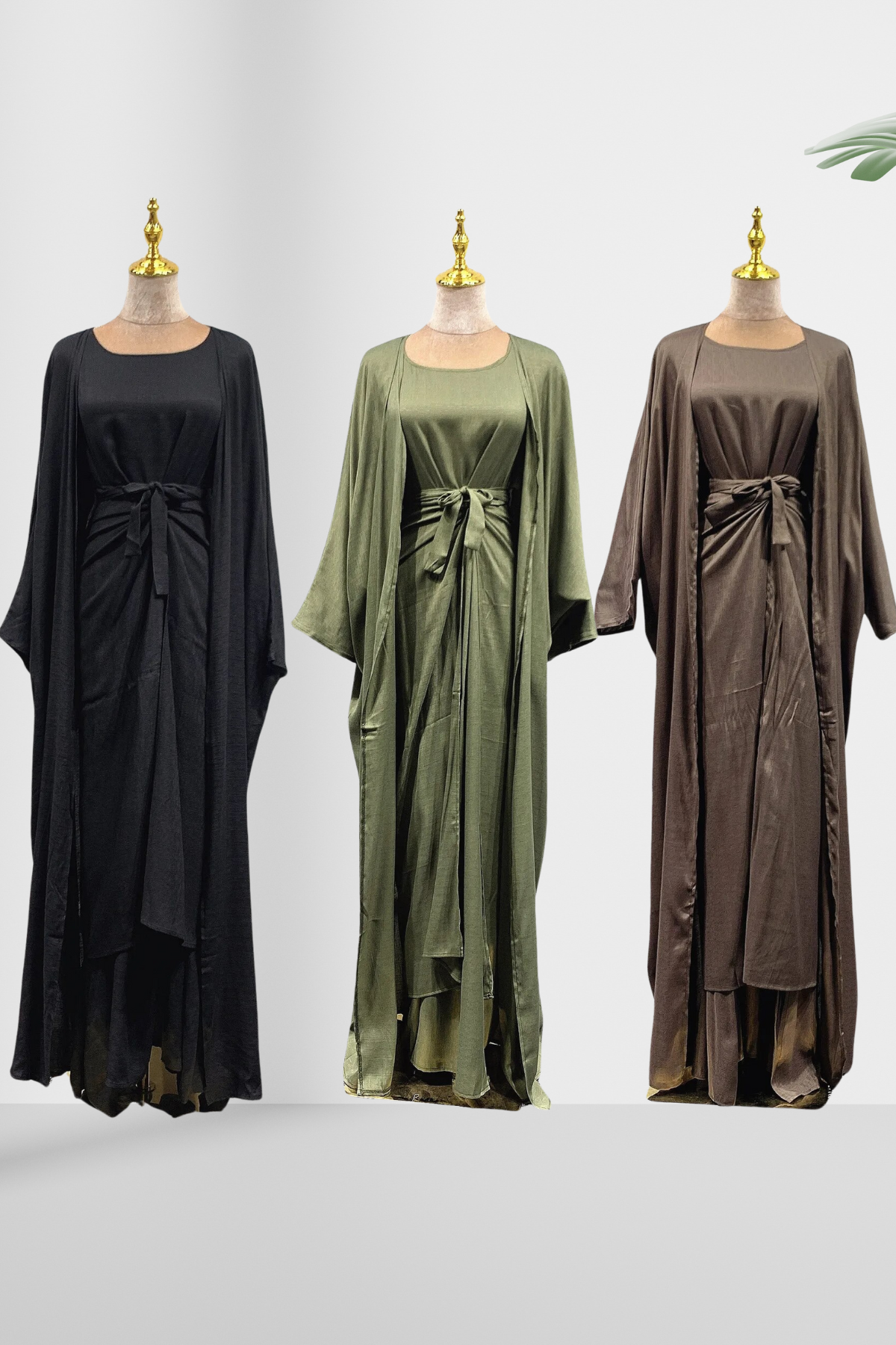 Imanah Linen Blend Abaya Set